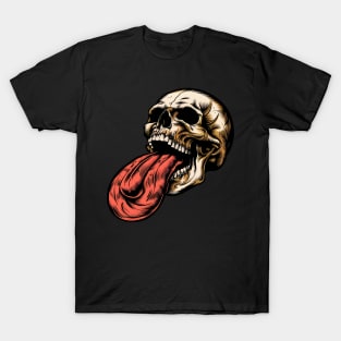 Skull With A Large Tongue T-Shirt